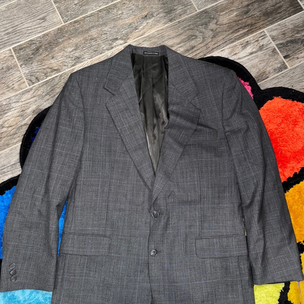 Pierre Balmain Charcoal Sport Coat with Textured Wool Blend